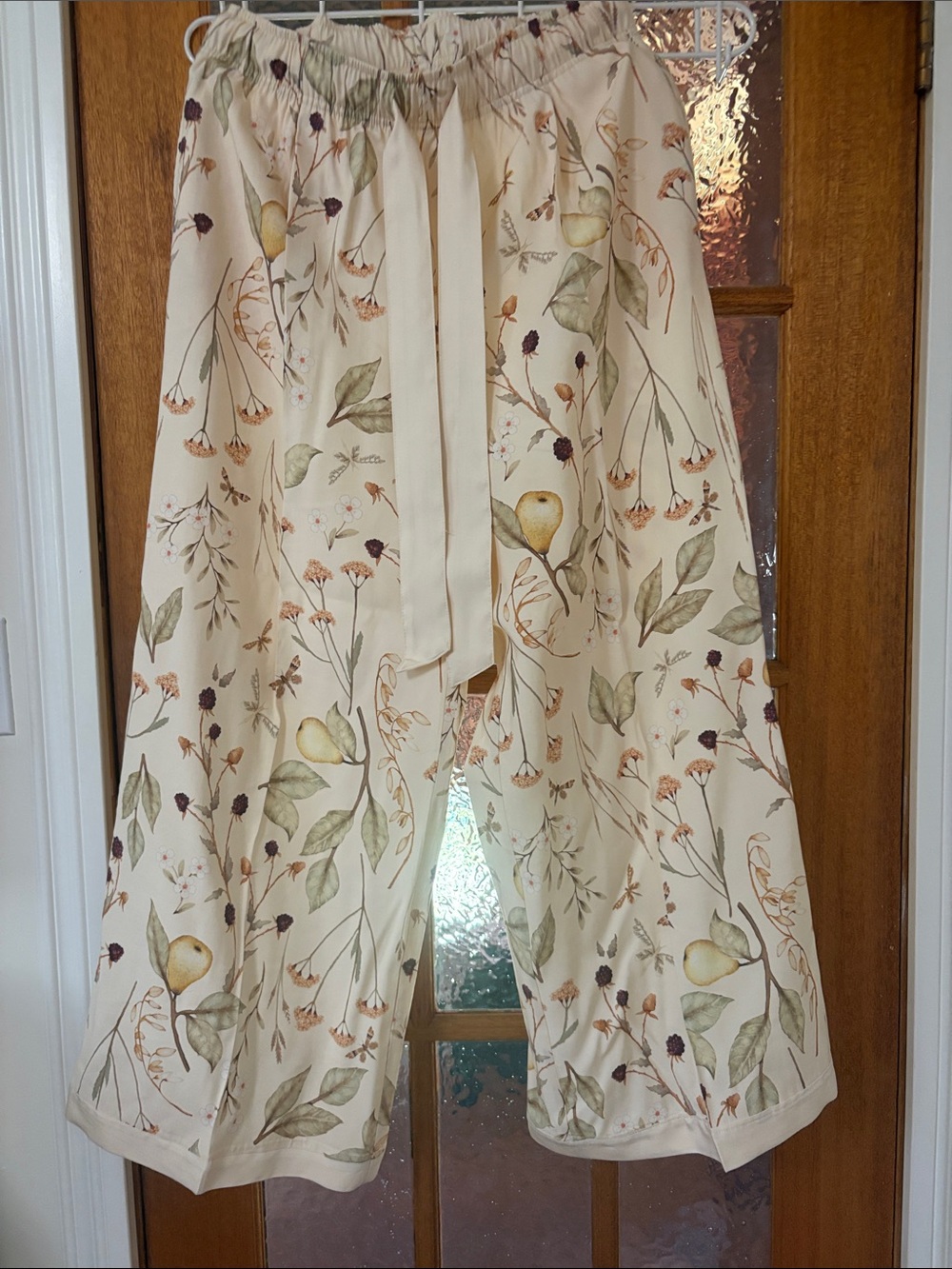 Wide leg floral pants